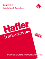 Hafler P4000 - Owners Manual
